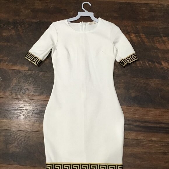 Sexy Bodycon Ivory Dress - Picture 2 of 5